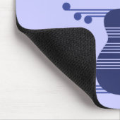 Retro Guitar Mousepad, Navy Blue Mousepad (Ecke)