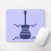 Retro Guitar Mousepad, Navy Blue Mousepad (Mit Mouse)