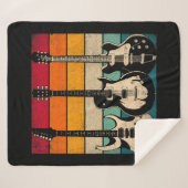 Retro Guitar Sherpadecke (Vorderseite (Horizontal))