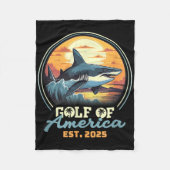 Retro Gulf of US America 2025 American Flag Golf Fleecedecke (Vorderseite)