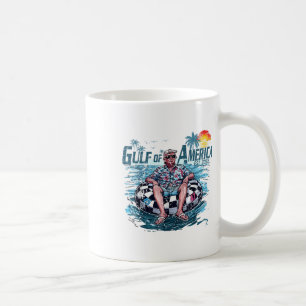 Retro Gulf of US America 2025 American Flag Golf Kaffeetasse