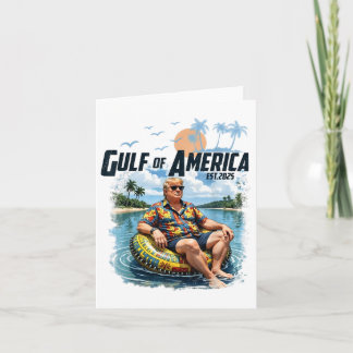 Retro Gulf of US America 2025 American Flag Golf Karte
