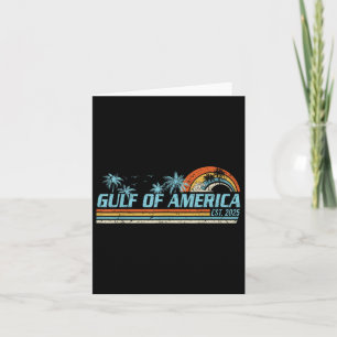 Retro Gulf of US America 2025 American Flag Golf Karte