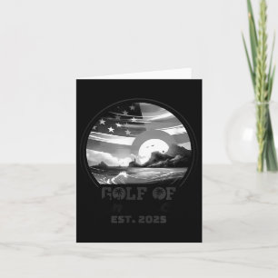 Retro Gulf of US America 2025 American Flag Golf Karte