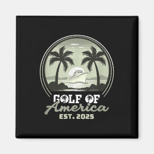 Retro Gulf of US America 2025 American Flag Golf Magnet