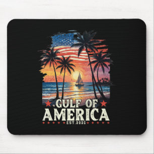 Retro Gulf of US America 2025 American Flag Golf Mousepad