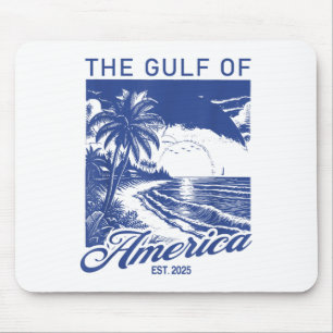 Retro Gulf of US America 2025 American Flag Golf Mousepad