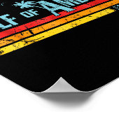 Retro Gulf of US America 2025 American Flag Golf Poster (Ecke)