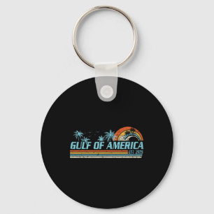 Retro Gulf of US America 2025 American Flag Golf Schlüsselanhänger