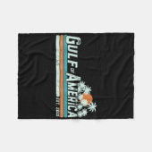Retro Gulf of US America 2025 American Flag Gulf Fleecedecke (Vorderseite (Horizontal))