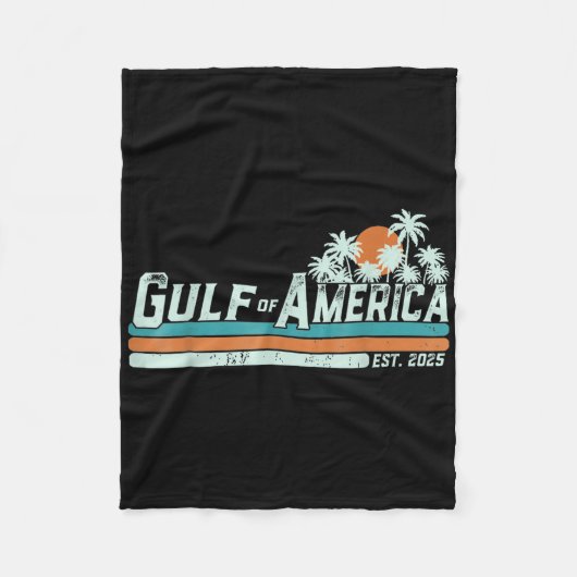 Retro Gulf of US America 2025 American Flag Gulf Fleecedecke (Vorderseite)