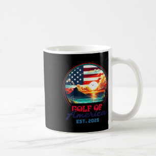 Retro Gulf of US America 2025 American Flag Gulf Kaffeetasse
