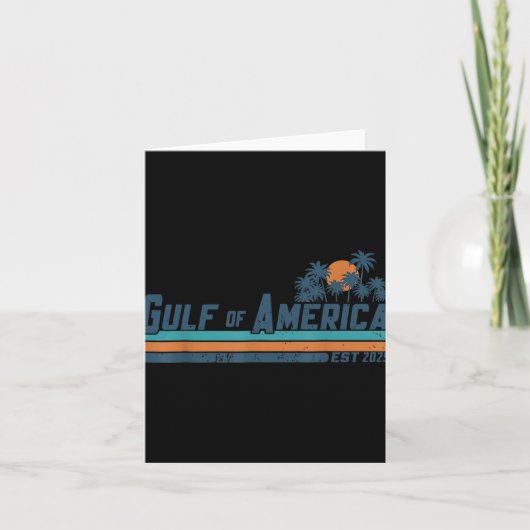 Retro Gulf of US America 2025 American Flag Gulf Karte (Vorderseite)