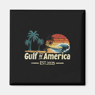 Retro Gulf of US America 2025 American Flag Gulf Magnet