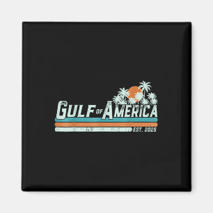 Retro Gulf of US America 2025 American Flag Gulf Magnet
