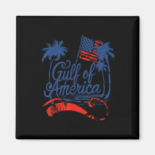 Retro Gulf of US America 2025 American Flag Gulf Magnet