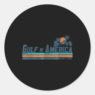 Retro Gulf of US America 2025 American Flag Gulf Runder Aufkleber