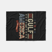 Retro Gulf of US America Est 2025 American Flag Fleecedecke (Vorderseite (Horizontal))