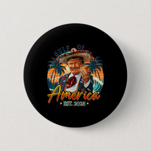 Retro Gulf of US America Est 2025 American Flag G Button