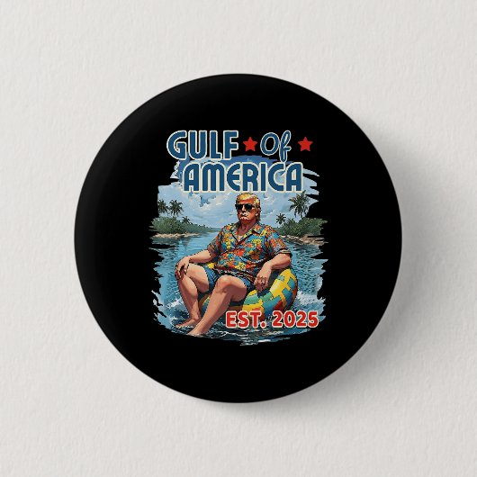 Retro Gulf of US America Est 2025 American Flag G Button (Vorderseite)