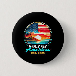 Retro Gulf of US America Est 2025 American Flag G Button