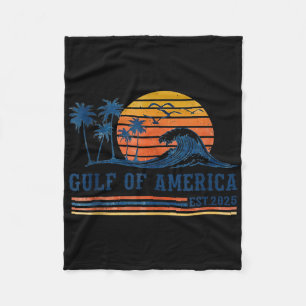 Retro Gulf of US America Est 2025 American Flag G Fleecedecke