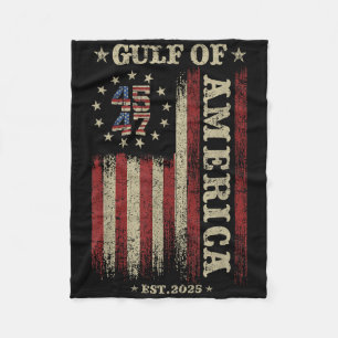 Retro Gulf of US America Est 2025 American Flag G Fleecedecke
