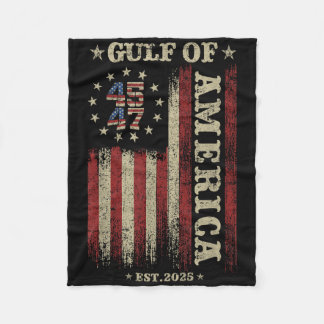 Retro Gulf of US America Est 2025 American Flag G Fleecedecke