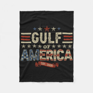 Retro Gulf of US America Est 2025 American Flag G Fleecedecke