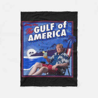 Retro Gulf of US America Est 2025 American Flag G Fleecedecke