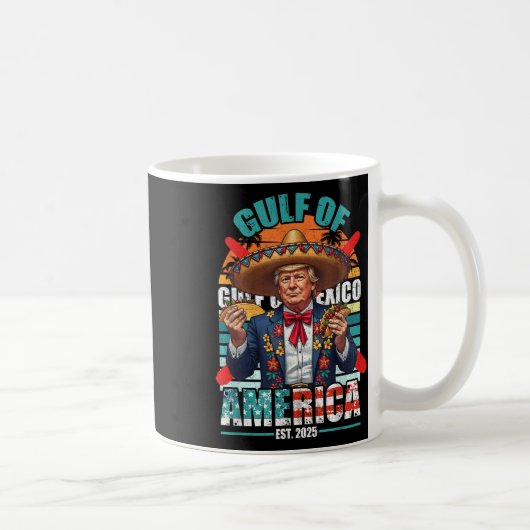 Retro Gulf of US America Est 2025 American Flag G Kaffeetasse (Rechts)
