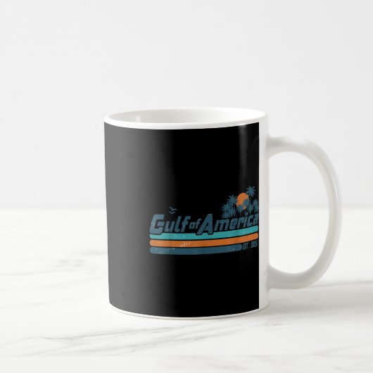 Retro Gulf of US America Est 2025 American Flag G Kaffeetasse (Rechts)