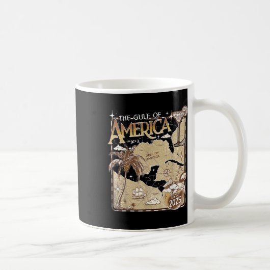 Retro Gulf of US America Est 2025 American Flag G Kaffeetasse (Rechts)