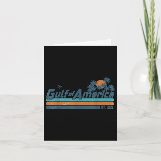 Retro Gulf of US America Est 2025 American Flag G Karte (Vorderseite)