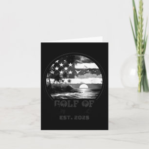 Retro Gulf of US America Est 2025 American Flag G Karte