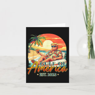 Retro Gulf of US America Est 2025 American Flag G Karte