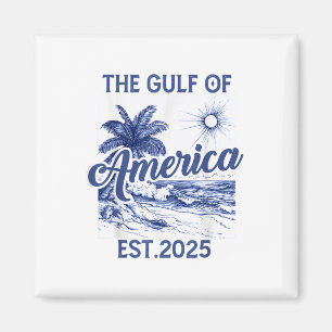 Retro Gulf of US America Est 2025 American Flag G Magnet