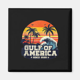 Retro Gulf of US America Est 2025 American Flag G Magnet