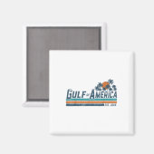 Retro Gulf of US America Est 2025 American Flag G Magnet (Vorderseite/Rückseite)