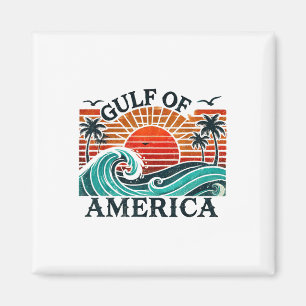Retro Gulf of US America Est 2025 American Flag G Magnet