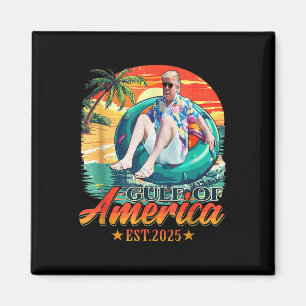 Retro Gulf of US America Est 2025 American Flag G Magnet