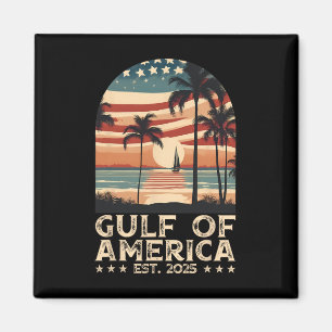 Retro Gulf of US America Est 2025 American Flag G Magnet