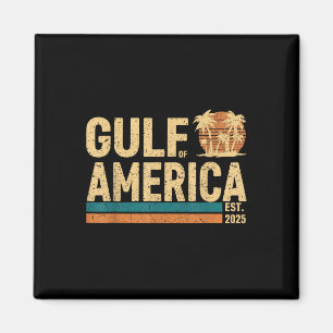 Retro Gulf of US America Est 2025 American Flag G Magnet