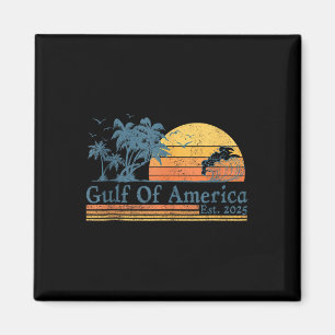 Retro Gulf of US America Est 2025 American Flag G Magnet
