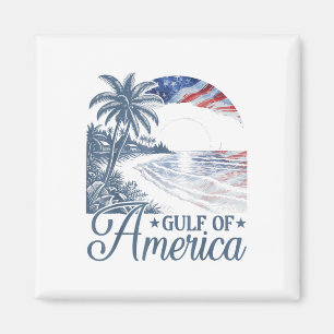 Retro Gulf of US America Est 2025 American Flag G Magnet