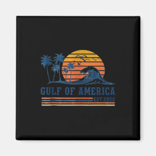 Retro Gulf of US America Est 2025 American Flag G Magnet