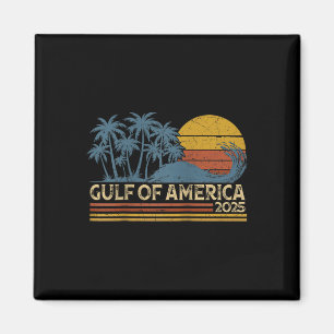 Retro Gulf of US America Est 2025 American Flag G Magnet
