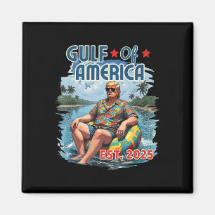 Retro Gulf of US America Est 2025 American Flag G Magnet