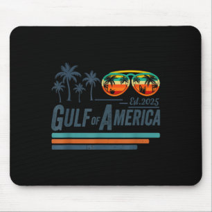 Retro Gulf of US America Est 2025 American Flag G Mousepad