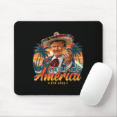 Retro Gulf of US America Est 2025 American Flag G Mousepad (Mit Mouse)